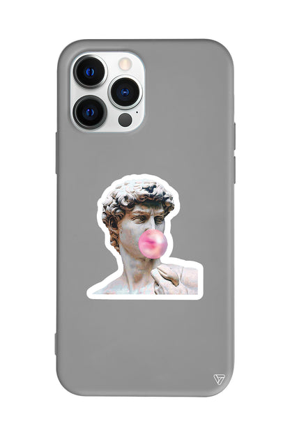 Postmodern David Lansman Model İçi Kadife Silikon Telefon Kılıfı