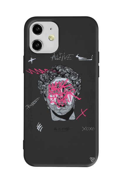 Punk David Lansman Model İçi Kadife Silikon Telefon Kılıfı