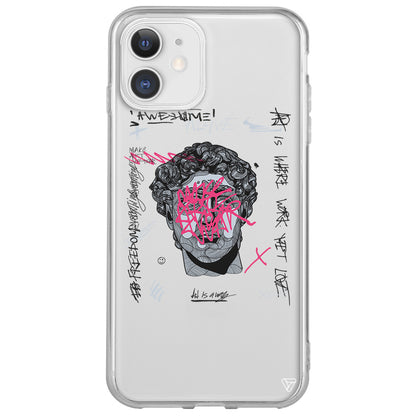 Punk David Lansman Model İçi Kadife Silikon Telefon Kılıfı