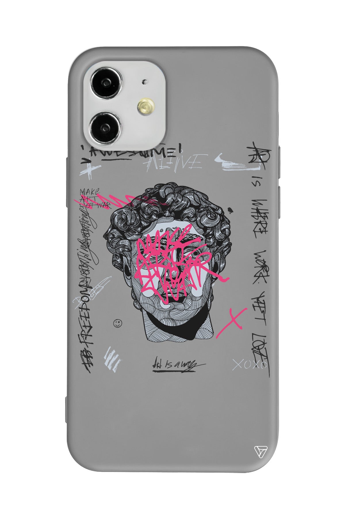 Punk David Lansman Model İçi Kadife Silikon Telefon Kılıfı