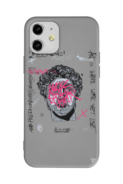 Punk David Lansman Model İçi Kadife Silikon Telefon Kılıfı