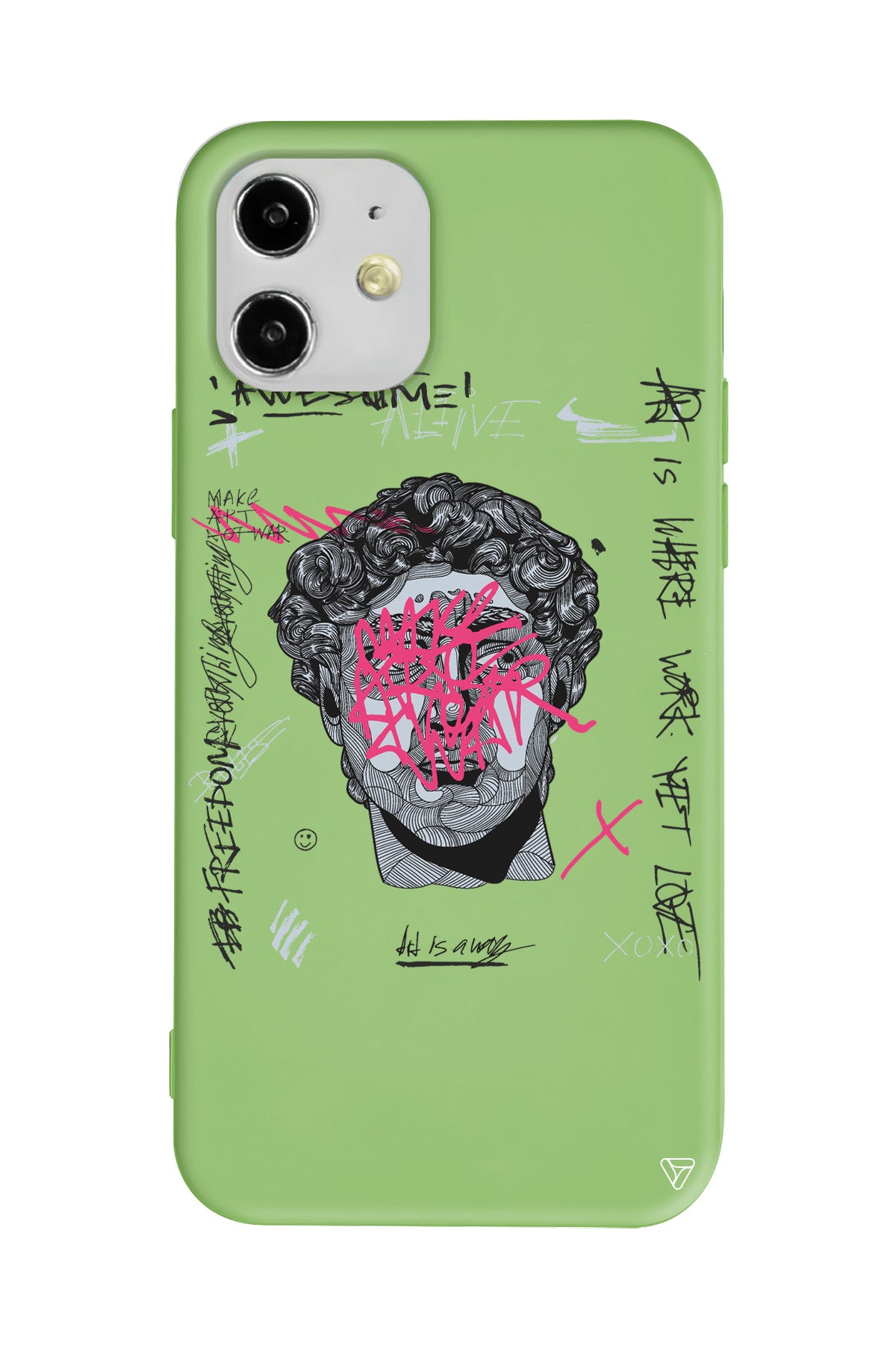 Punk David Lansman Model İçi Kadife Silikon Telefon Kılıfı