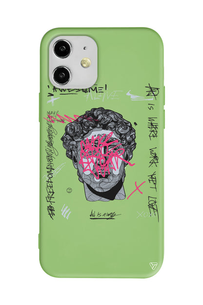 Punk David Lansman Model İçi Kadife Silikon Telefon Kılıfı