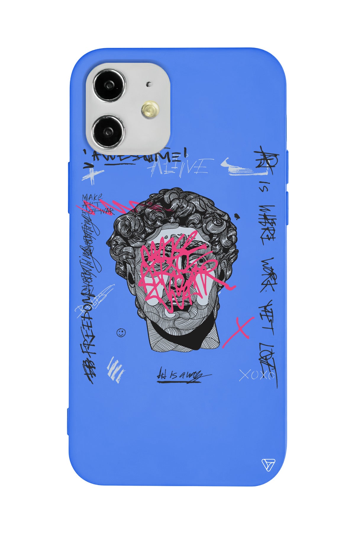 Punk David Lansman Model İçi Kadife Silikon Telefon Kılıfı