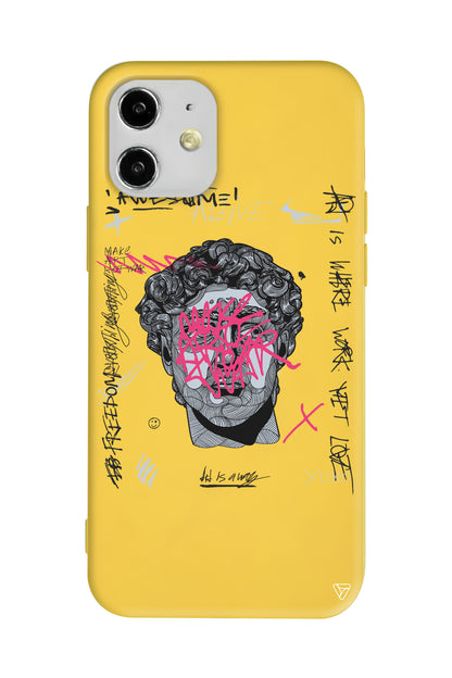 Punk David Lansman Model İçi Kadife Silikon Telefon Kılıfı