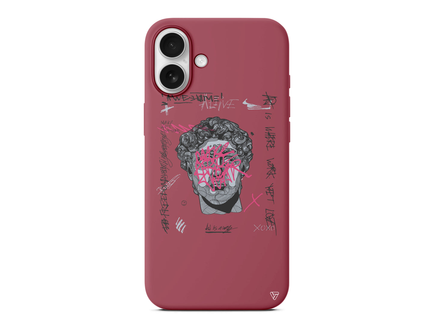 Punk David Lansman Model İçi Kadife Silikon Telefon Kılıfı