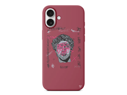 Punk David Lansman Model İçi Kadife Silikon Telefon Kılıfı