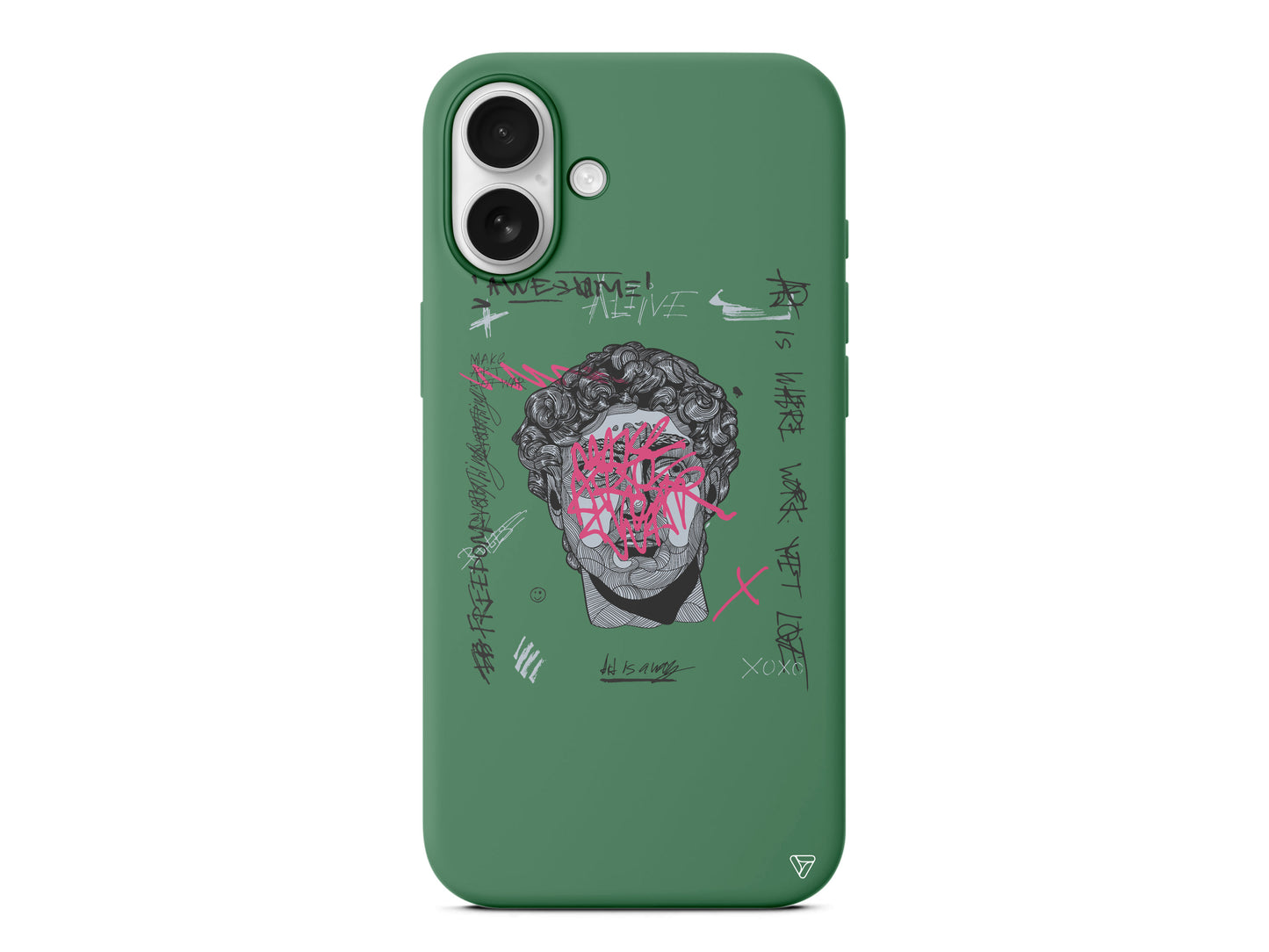 Punk David Lansman Model İçi Kadife Silikon Telefon Kılıfı