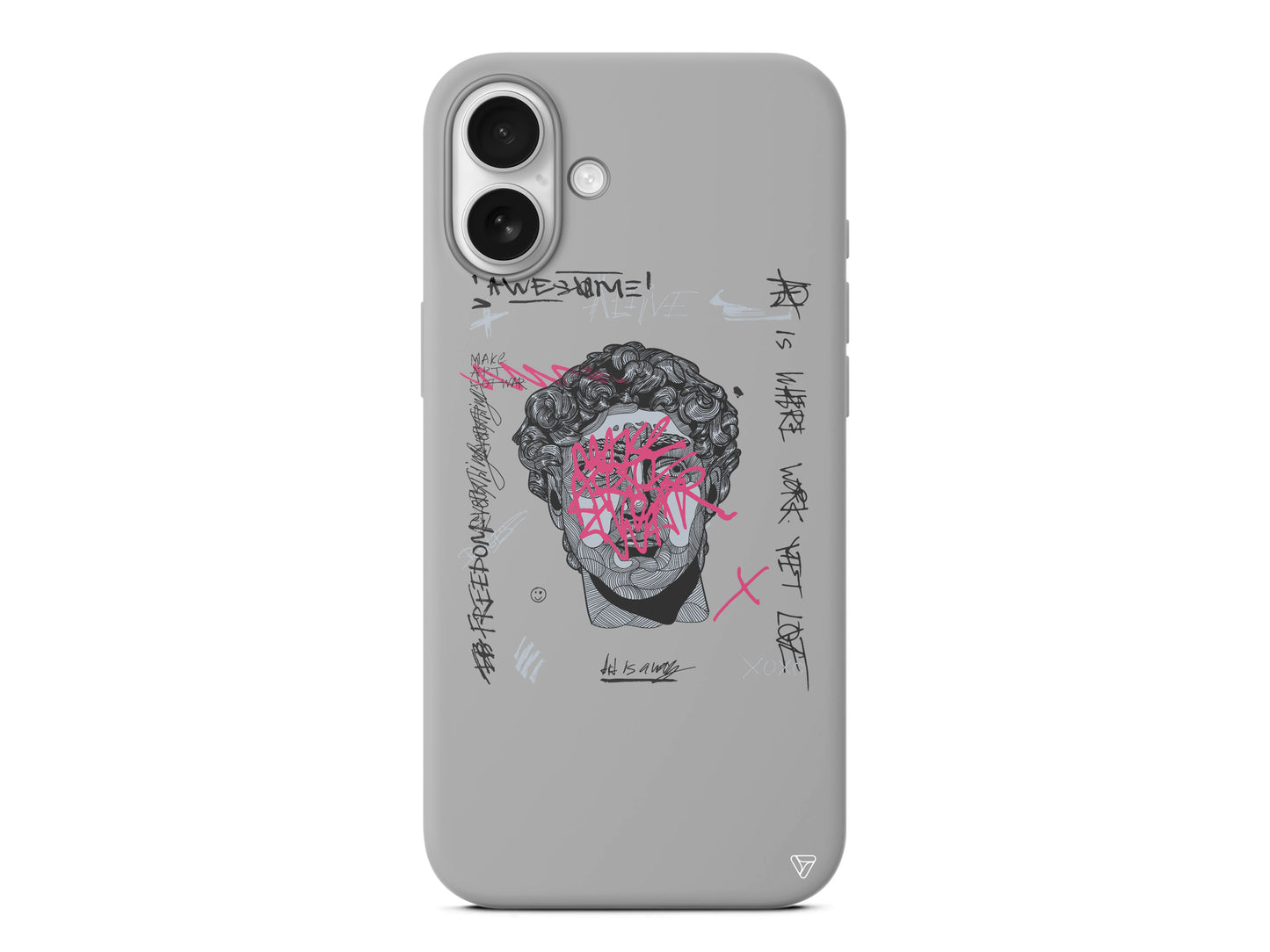 Punk David Lansman Model İçi Kadife Silikon Telefon Kılıfı