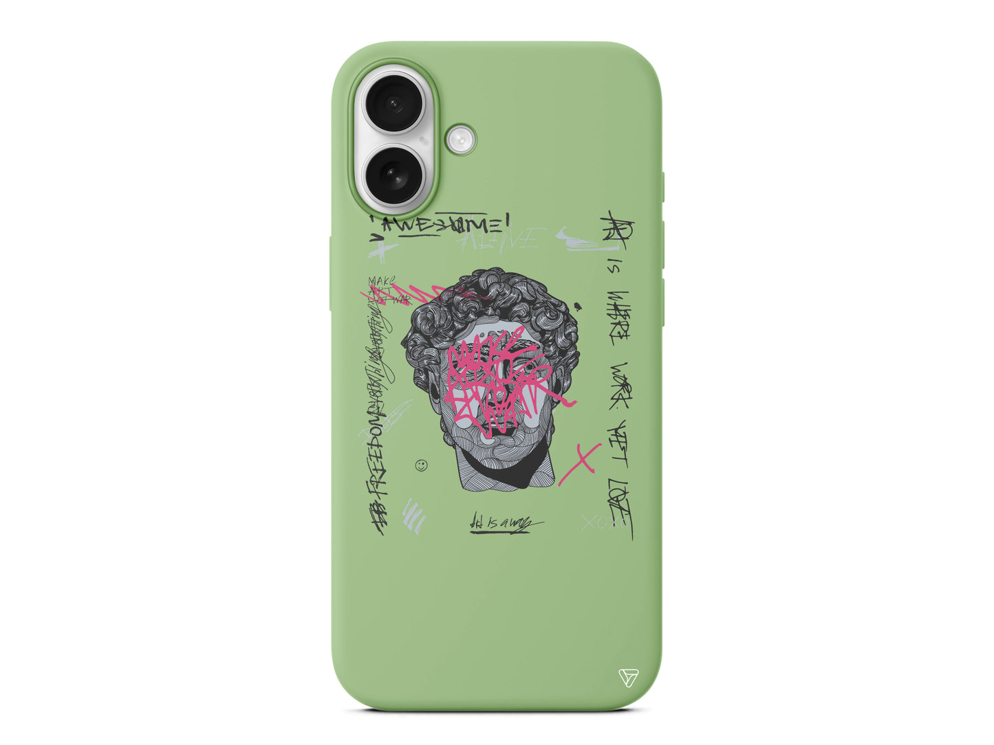 Punk David Lansman Model İçi Kadife Silikon Telefon Kılıfı