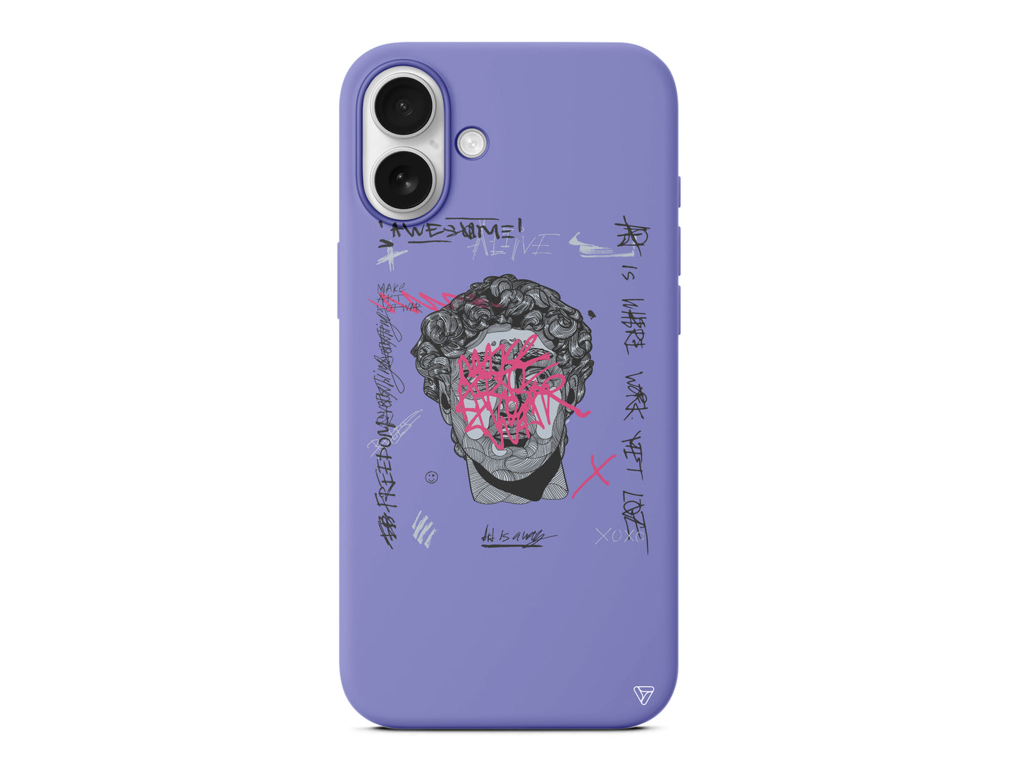 Punk David Lansman Model İçi Kadife Silikon Telefon Kılıfı – Plus Serisine Özel