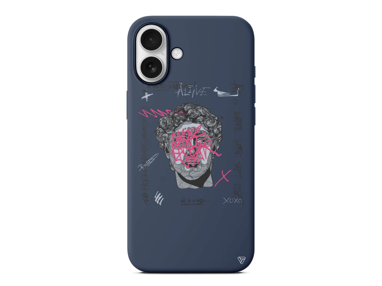 Punk David Lansman Model İçi Kadife Silikon Telefon Kılıfı