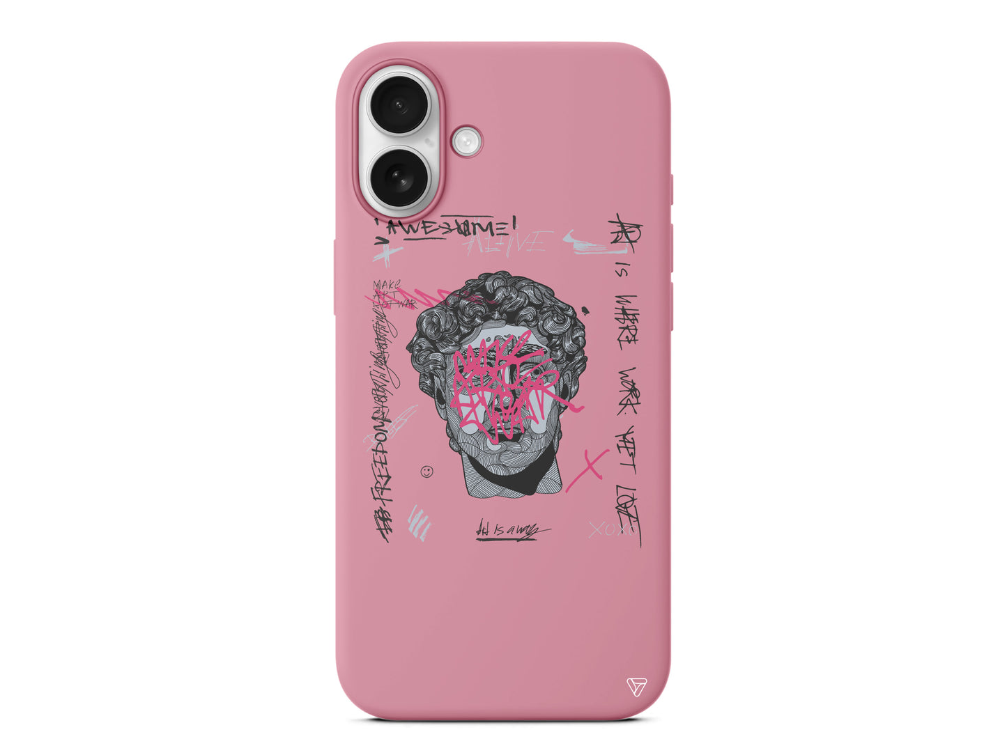 Punk David Lansman Model İçi Kadife Silikon Telefon Kılıfı