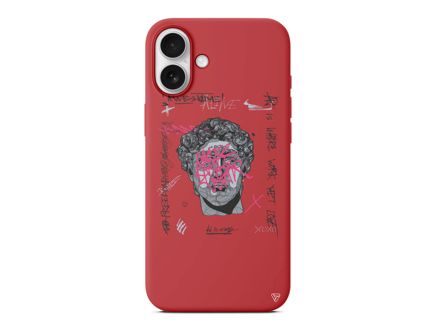 Punk David Lansman Model İçi Kadife Silikon Telefon Kılıfı – Plus Serisine Özel