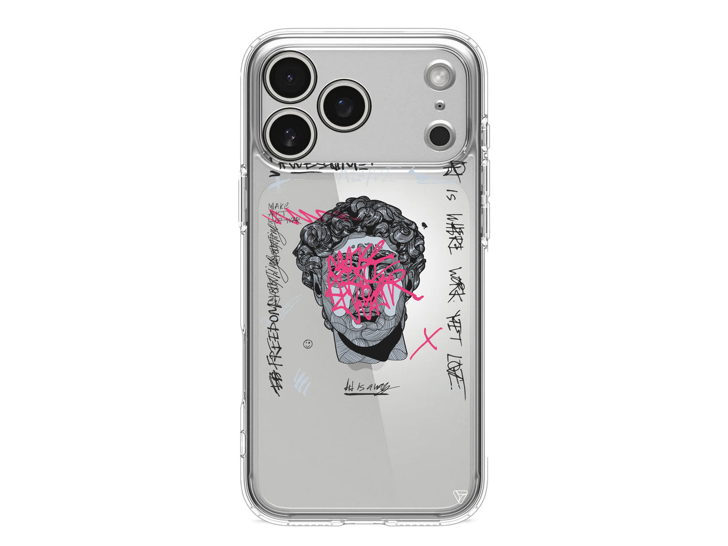 Punk David Lansman Model İçi Kadife Silikon Telefon Kılıfı