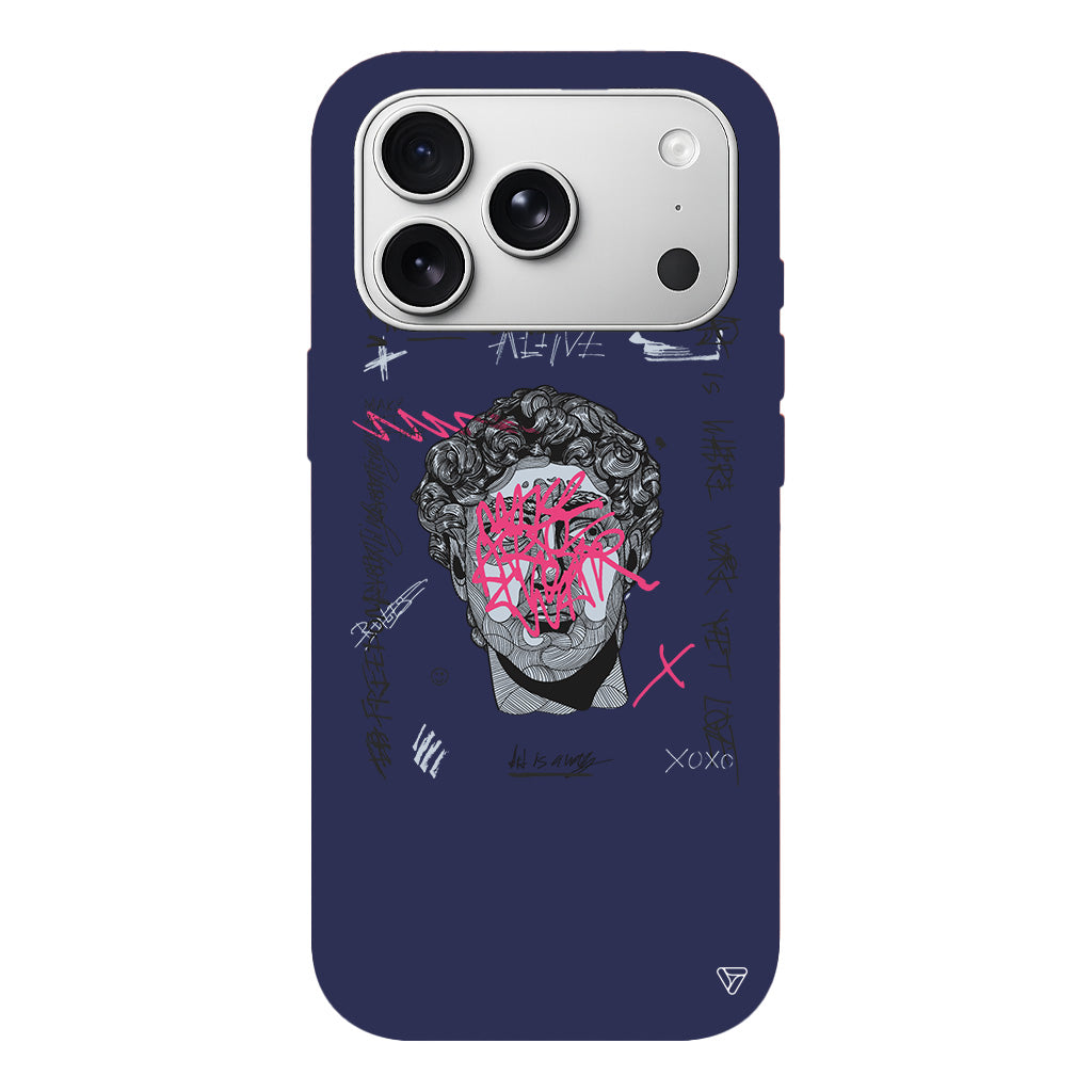 Punk David Lansman Model İçi Kadife Silikon Telefon Kılıfı