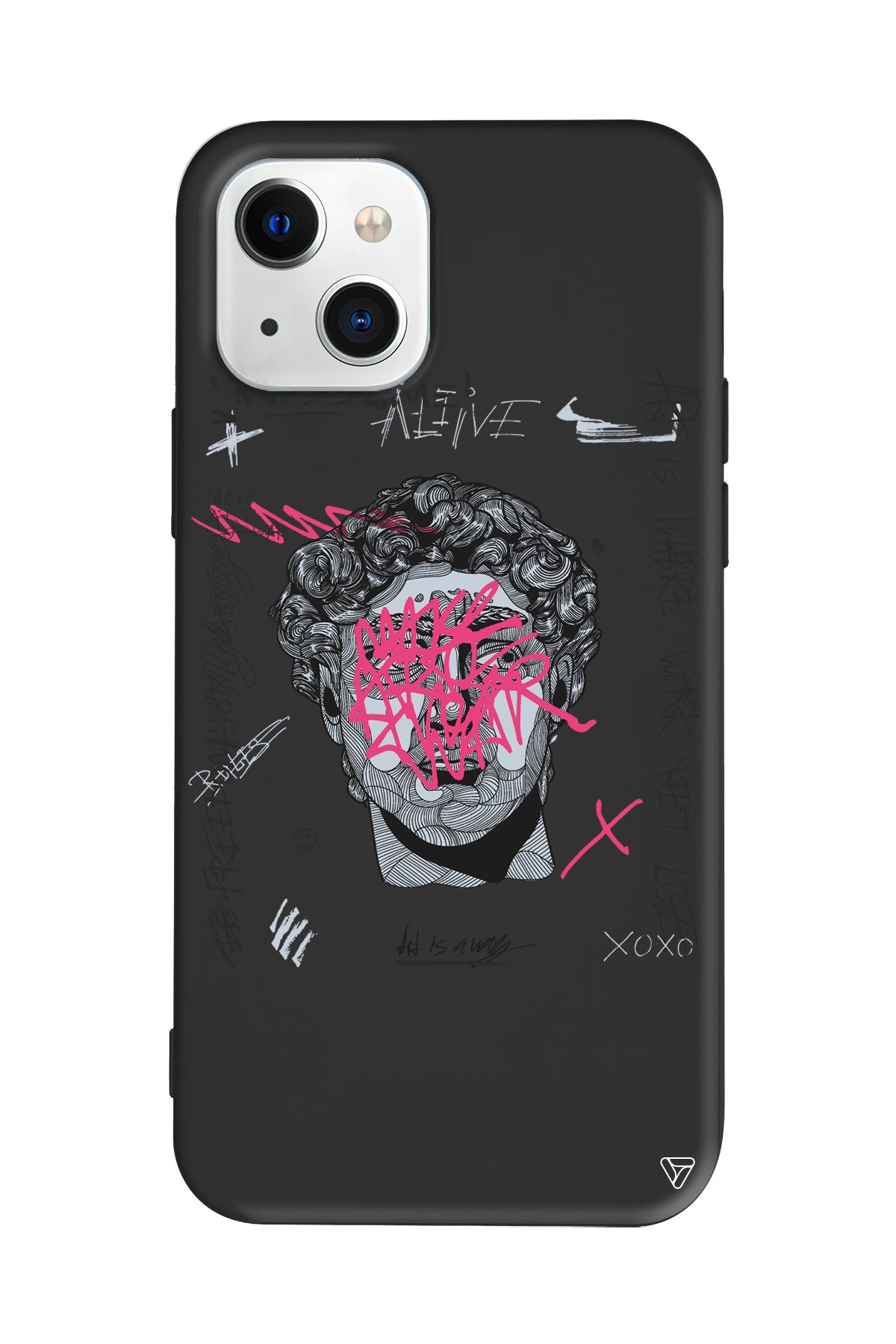 Punk David Lansman Model İçi Kadife Silikon Telefon Kılıfı