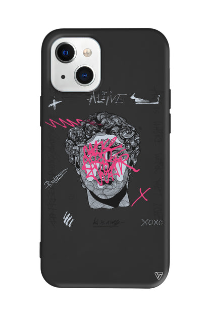 Punk David Lansman Model İçi Kadife Silikon Telefon Kılıfı