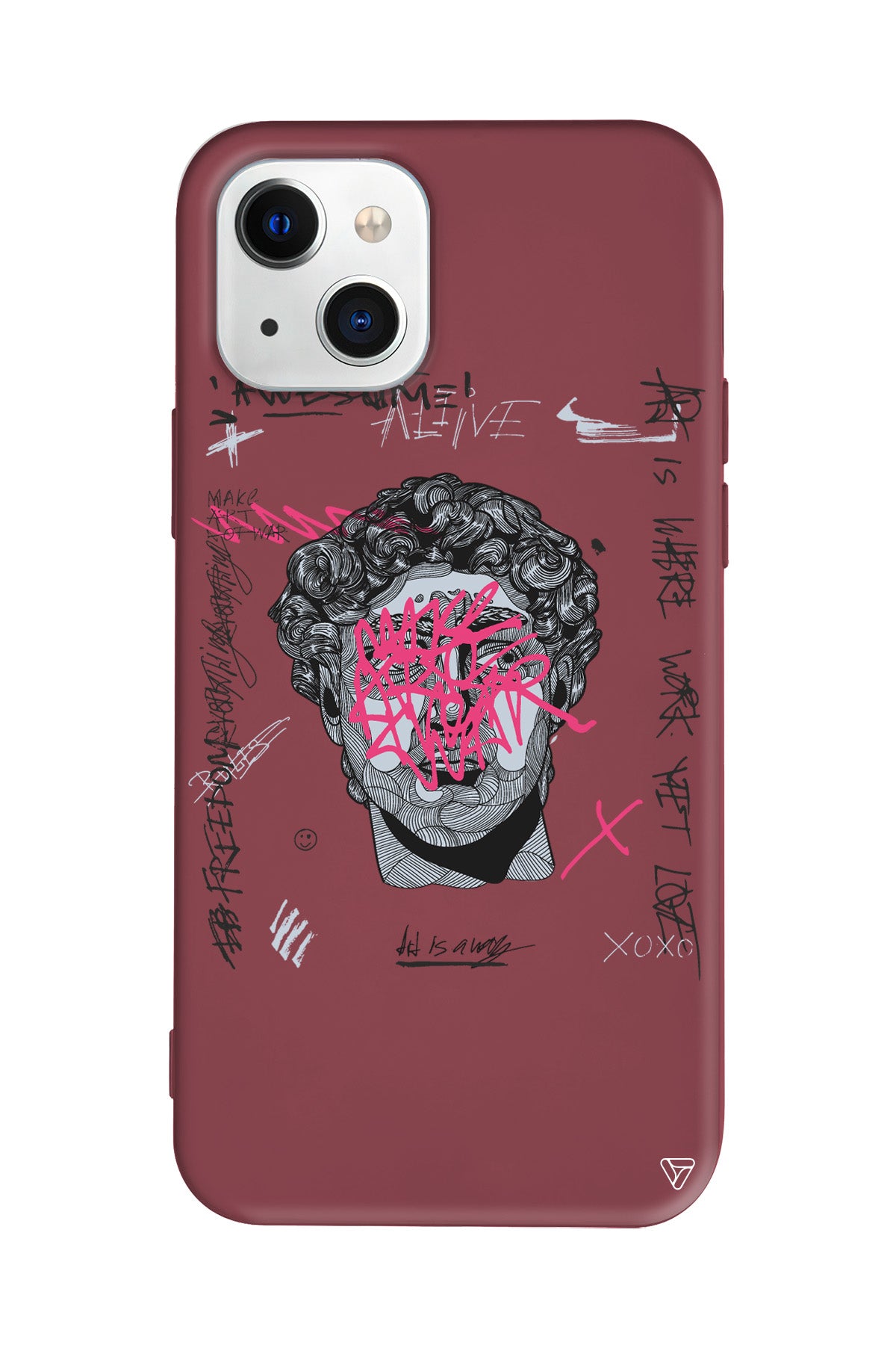 Punk David Lansman Model İçi Kadife Silikon Telefon Kılıfı – Plus Serisine Özel