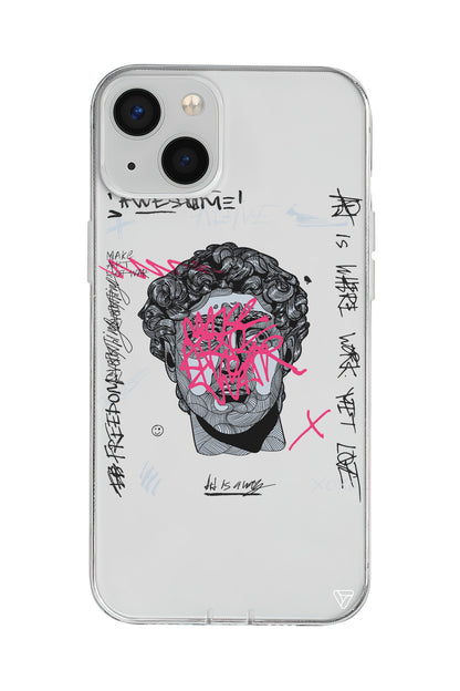 Punk David Lansman Model İçi Kadife Silikon Telefon Kılıfı