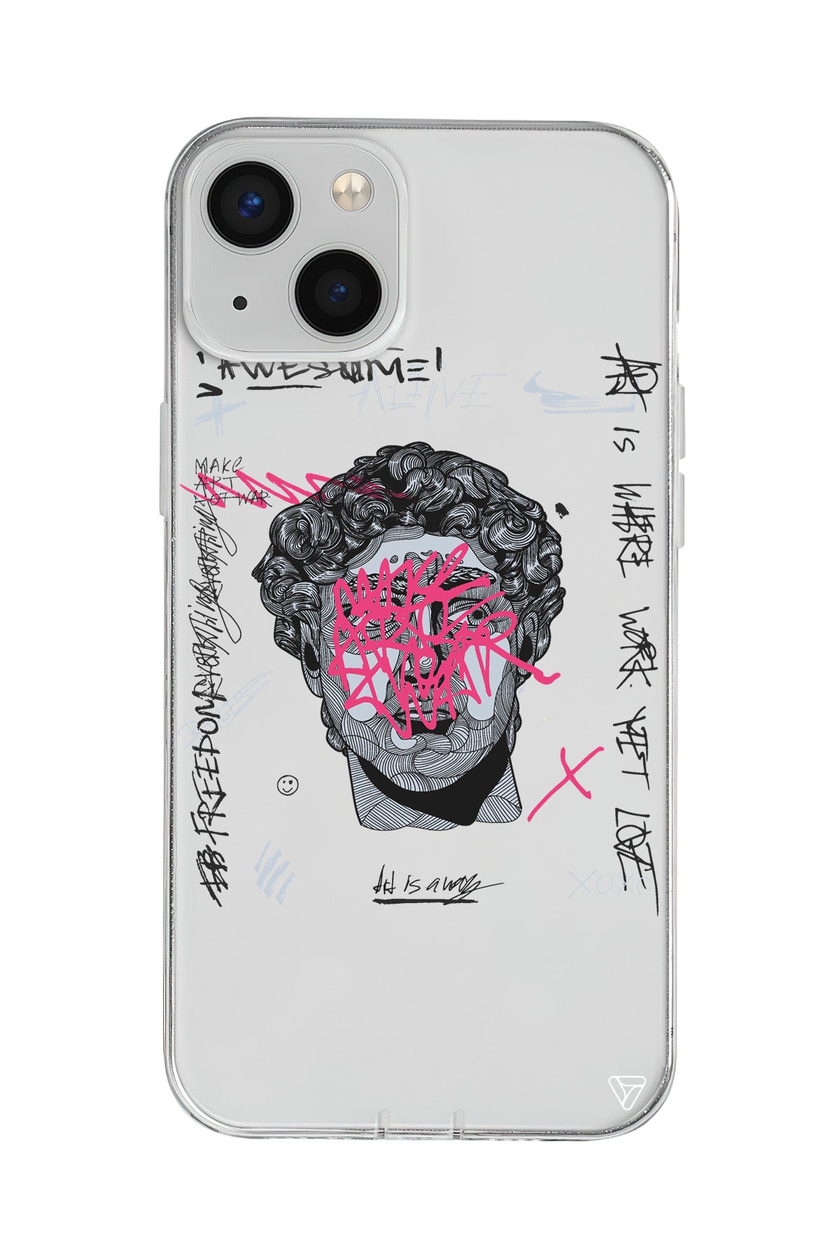 Punk David Lansman Model İçi Kadife Silikon Telefon Kılıfı – Plus Serisine Özel