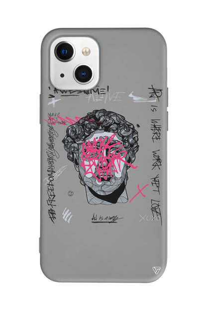 Punk David Lansman Model İçi Kadife Silikon Telefon Kılıfı