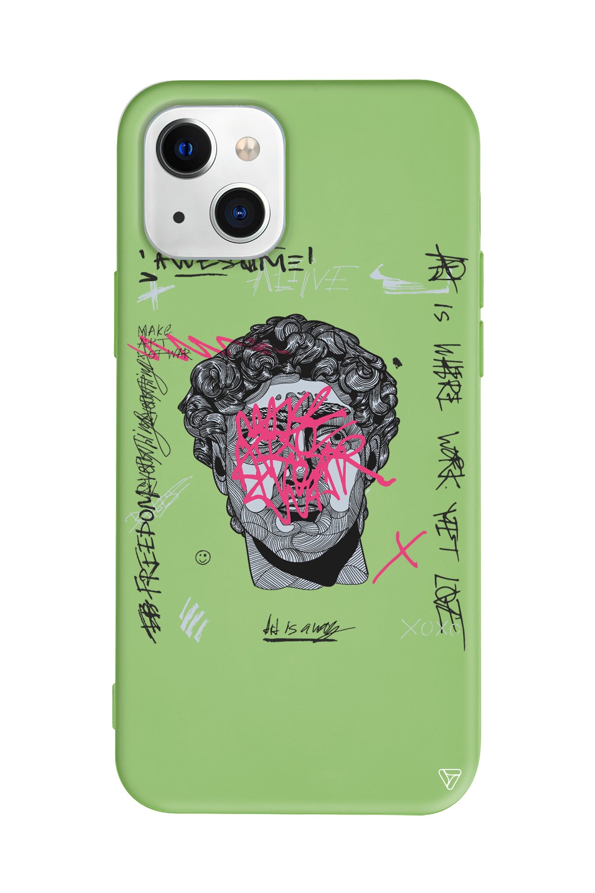 Punk David Lansman Model İçi Kadife Silikon Telefon Kılıfı – Plus Serisine Özel