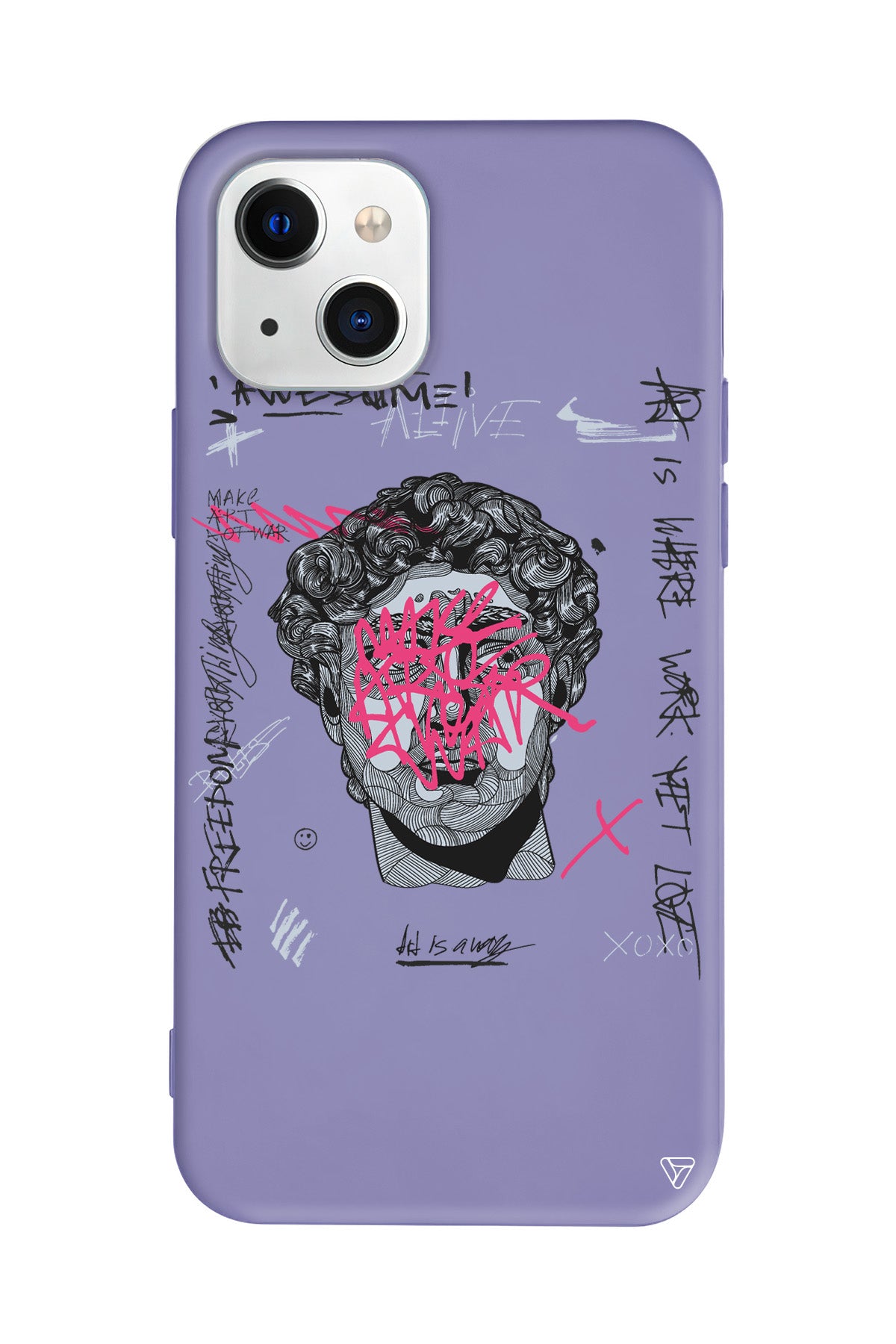 Punk David Lansman Model İçi Kadife Silikon Telefon Kılıfı