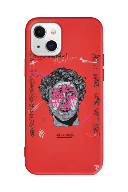 Punk David Lansman Model İçi Kadife Silikon Telefon Kılıfı – Plus Serisine Özel