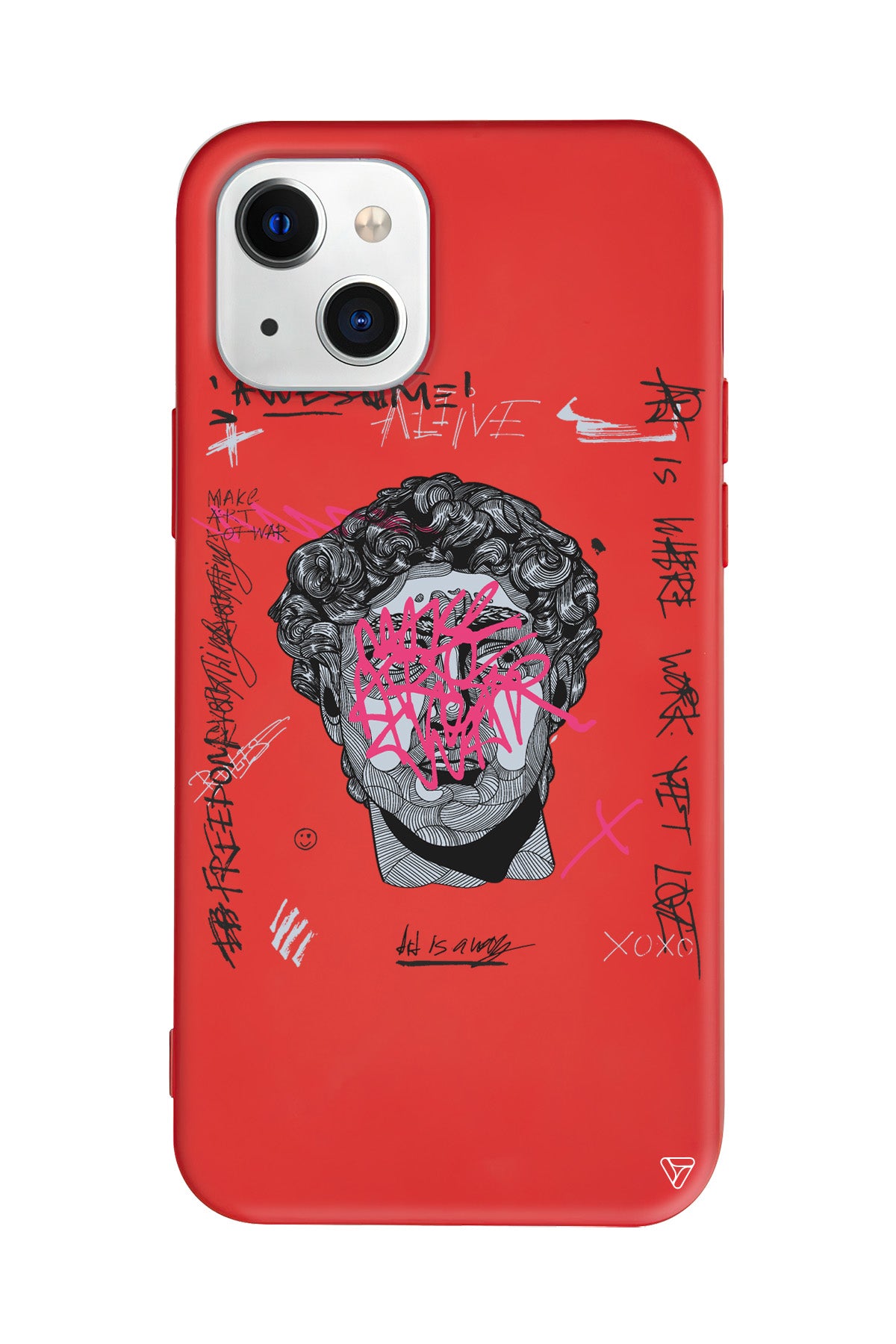 Punk David Lansman Model İçi Kadife Silikon Telefon Kılıfı – Plus Serisine Özel