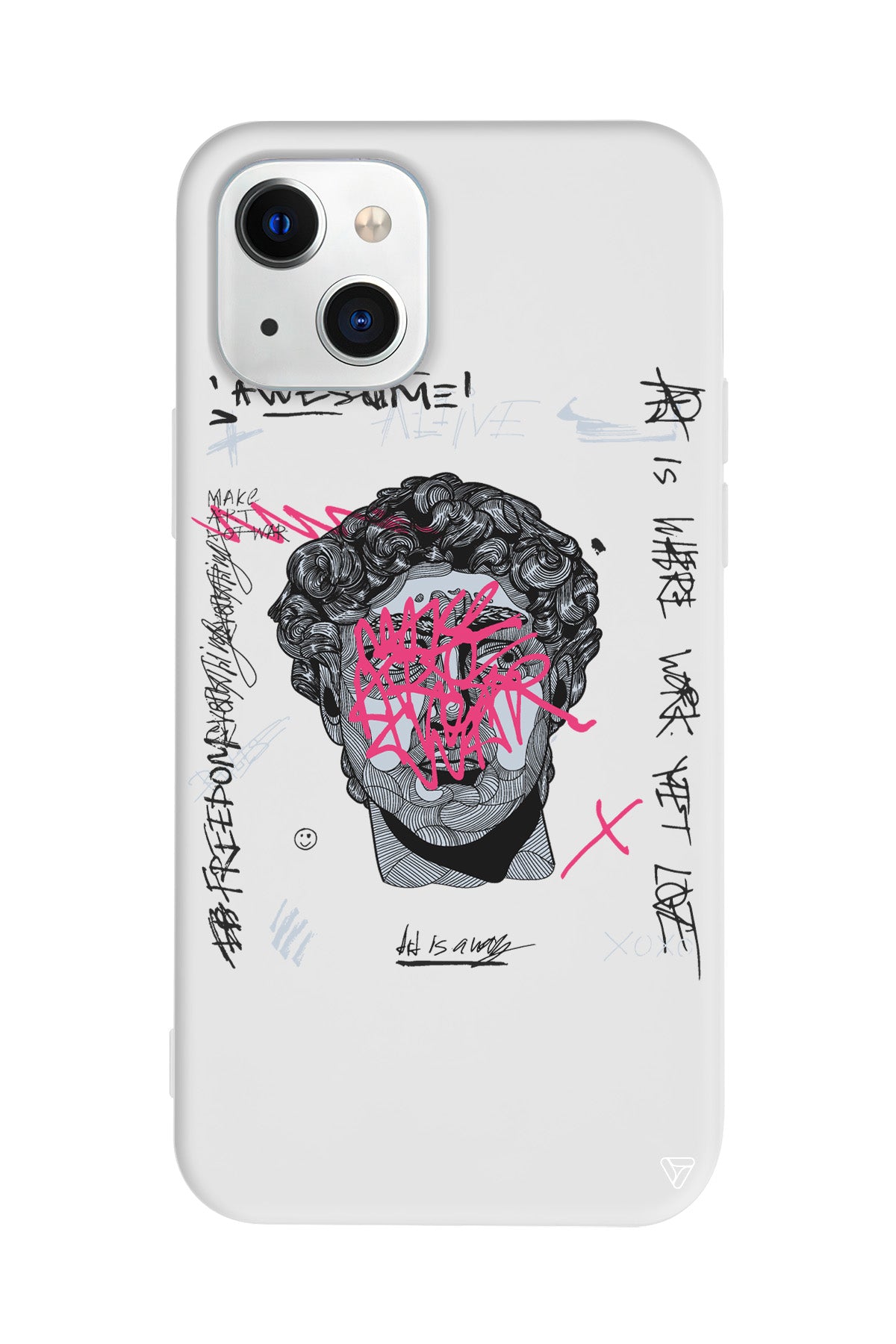 Punk David Lansman Model İçi Kadife Silikon Telefon Kılıfı – Plus Serisine Özel