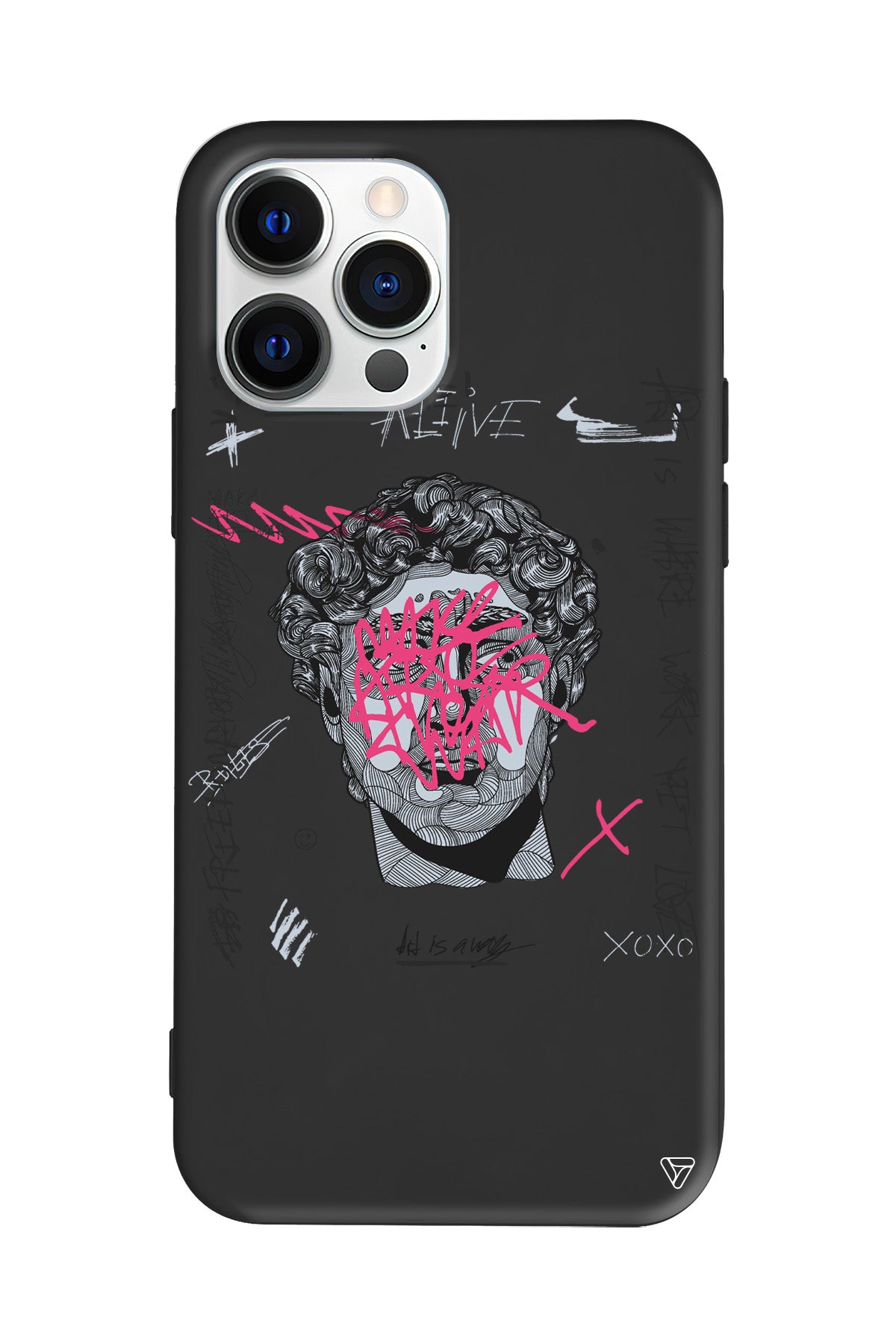 Punk David Lansman Model İçi Kadife Silikon Telefon Kılıfı