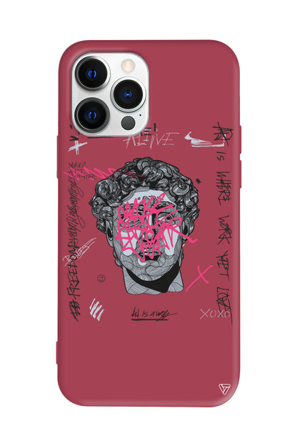 Punk David Lansman Model İçi Kadife Silikon Telefon Kılıfı