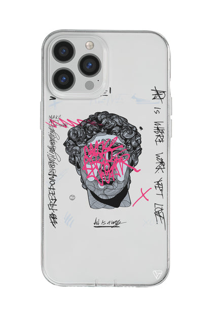 Punk David Lansman Model İçi Kadife Silikon Telefon Kılıfı