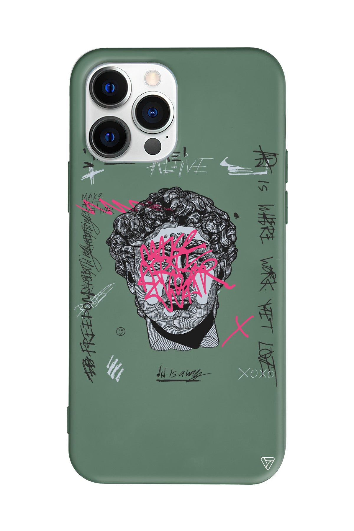 Punk David Lansman Model İçi Kadife Silikon Telefon Kılıfı