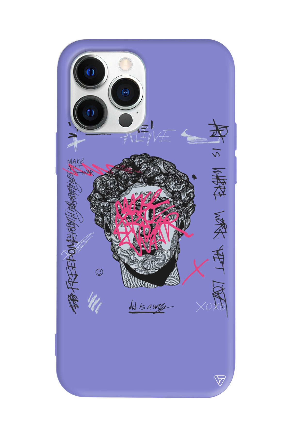 Punk David Lansman Model İçi Kadife Silikon Telefon Kılıfı