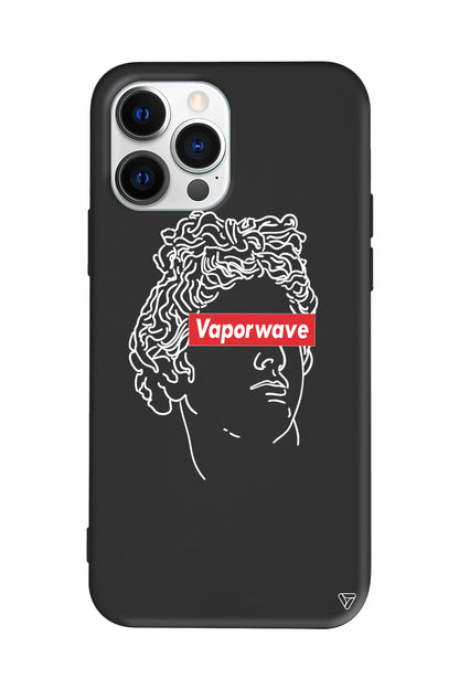 Vaporwave Lansman Model İçi Kadife Silikon Telefon Kılıfı