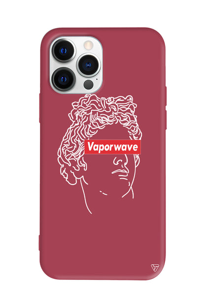 Vaporwave Lansman Model İçi Kadife Silikon Telefon Kılıfı