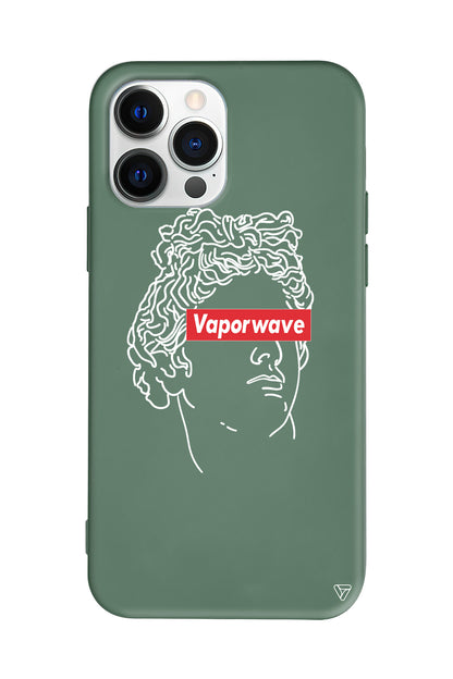 Vaporwave Lansman Model İçi Kadife Silikon Telefon Kılıfı