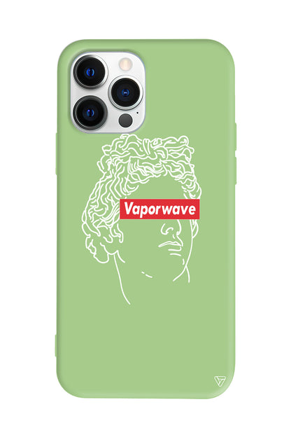 Vaporwave Lansman Model İçi Kadife Silikon Telefon Kılıfı