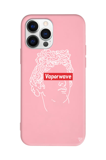 Vaporwave Lansman Model İçi Kadife Silikon Telefon Kılıfı