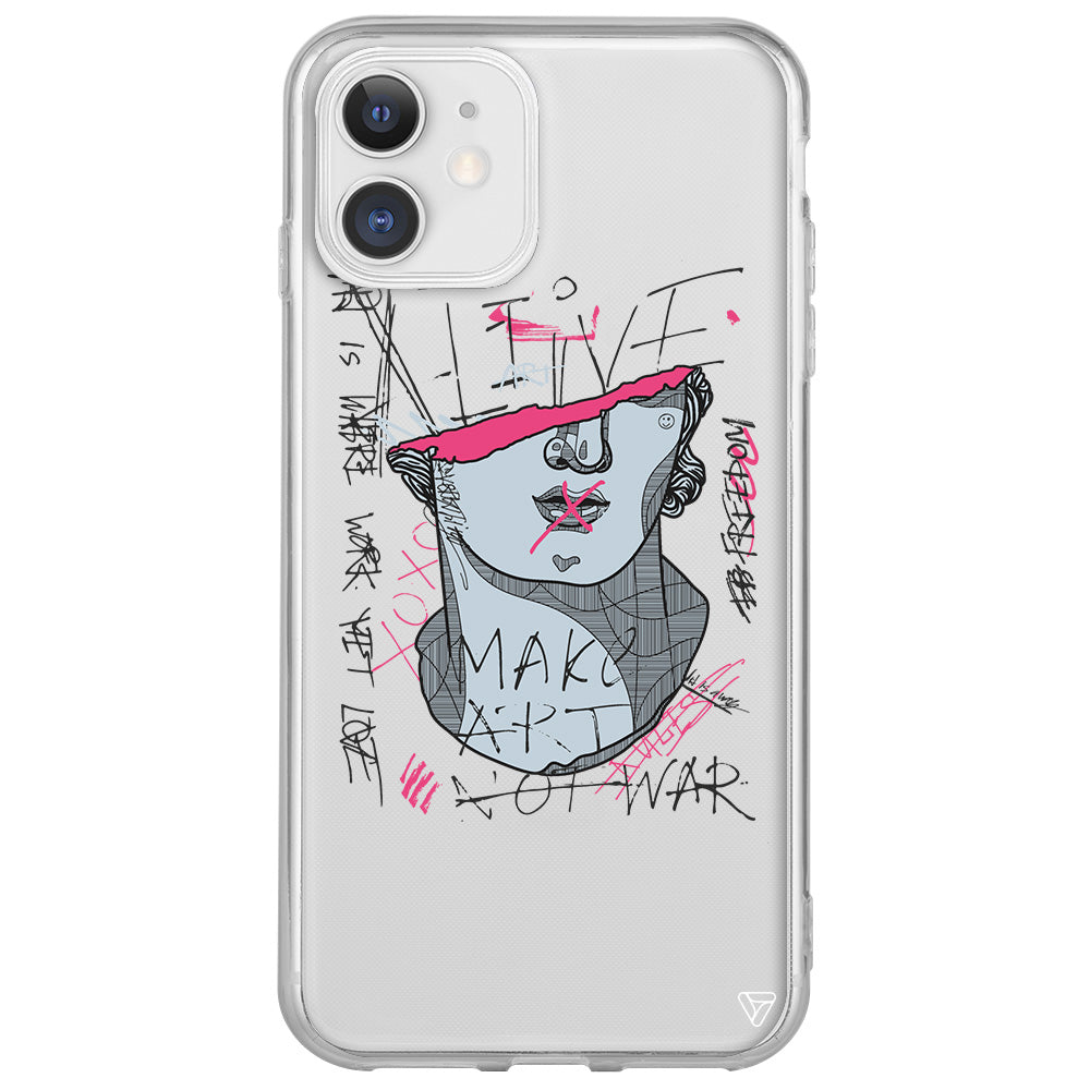 Half David Lansman Model İçi Kadife Silikon Telefon Kılıfı