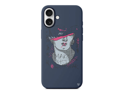 Half David Lansman Model İçi Kadife Silikon Telefon Kılıfı – Plus Serisine Özel