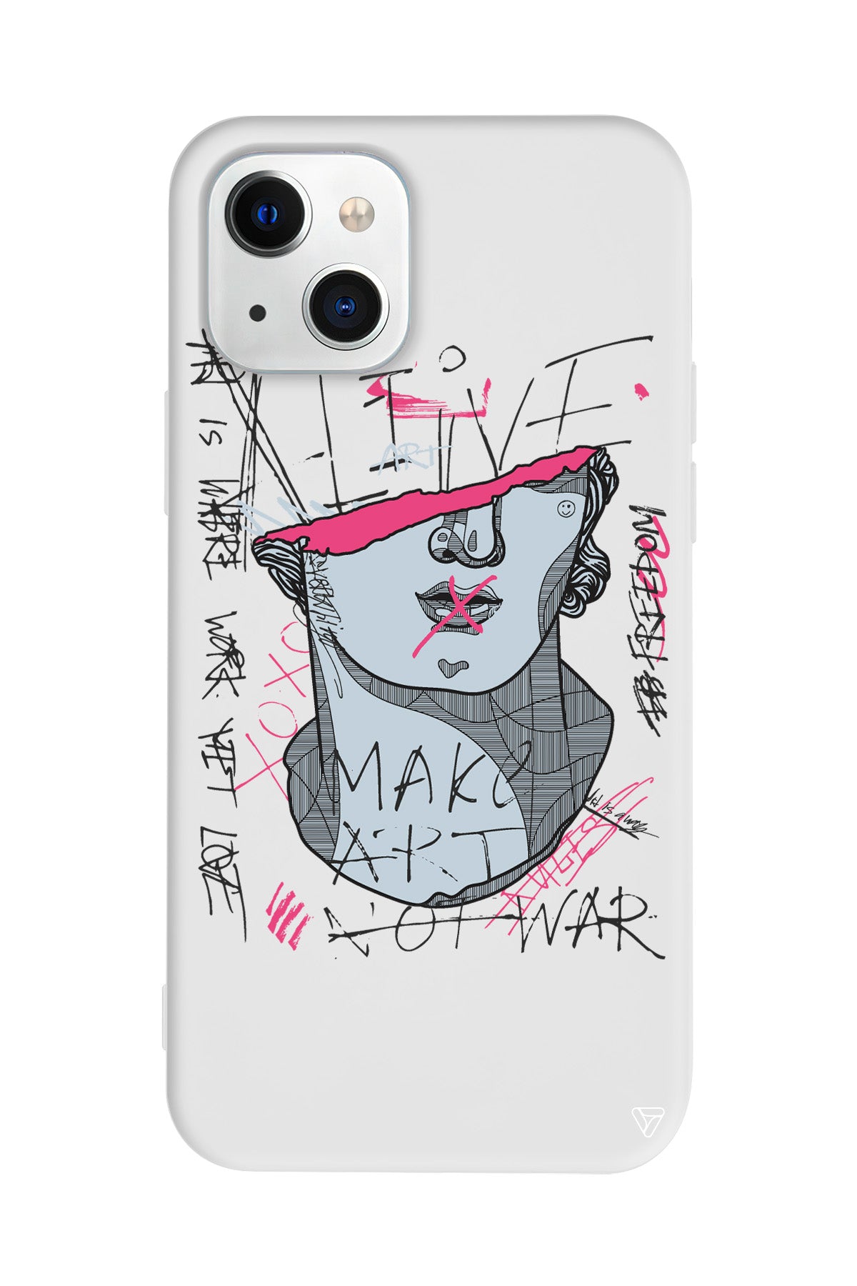 Half David Lansman Model İçi Kadife Silikon Telefon Kılıfı – Plus Serisine Özel