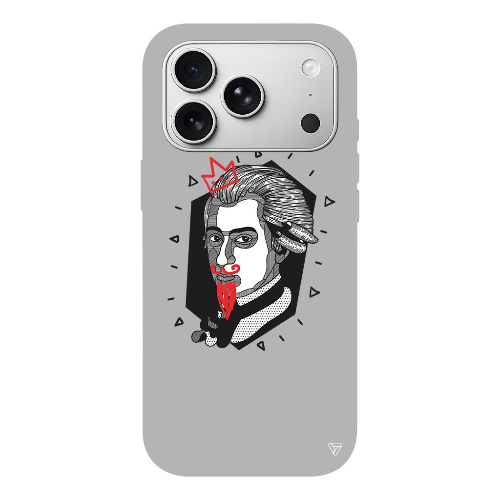 Amadeus Mozart Lansman Model İçi Kadife Silikon Telefon Kılıfı