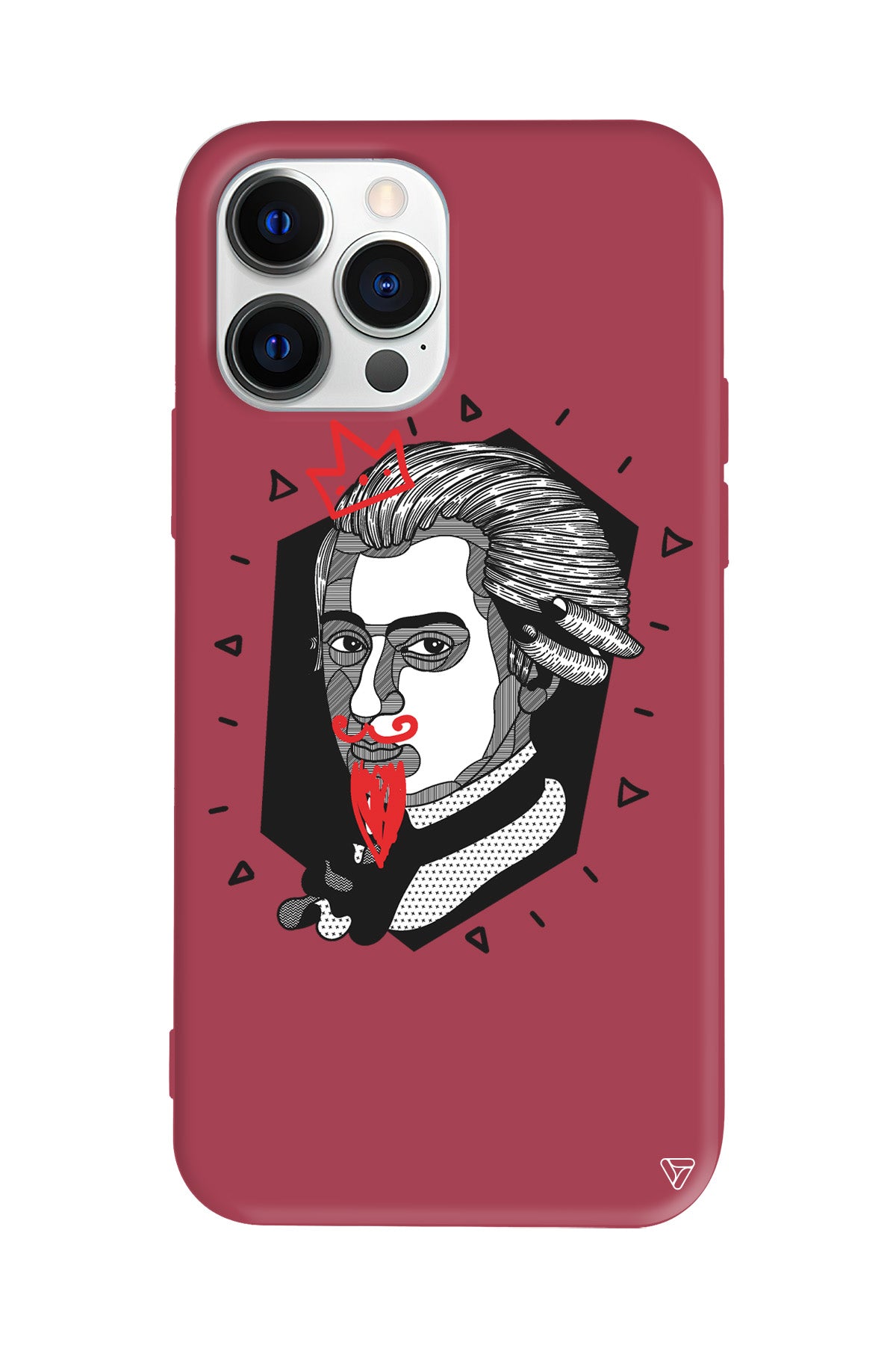 Amadeus Mozart Lansman Model İçi Kadife Silikon Telefon Kılıfı
