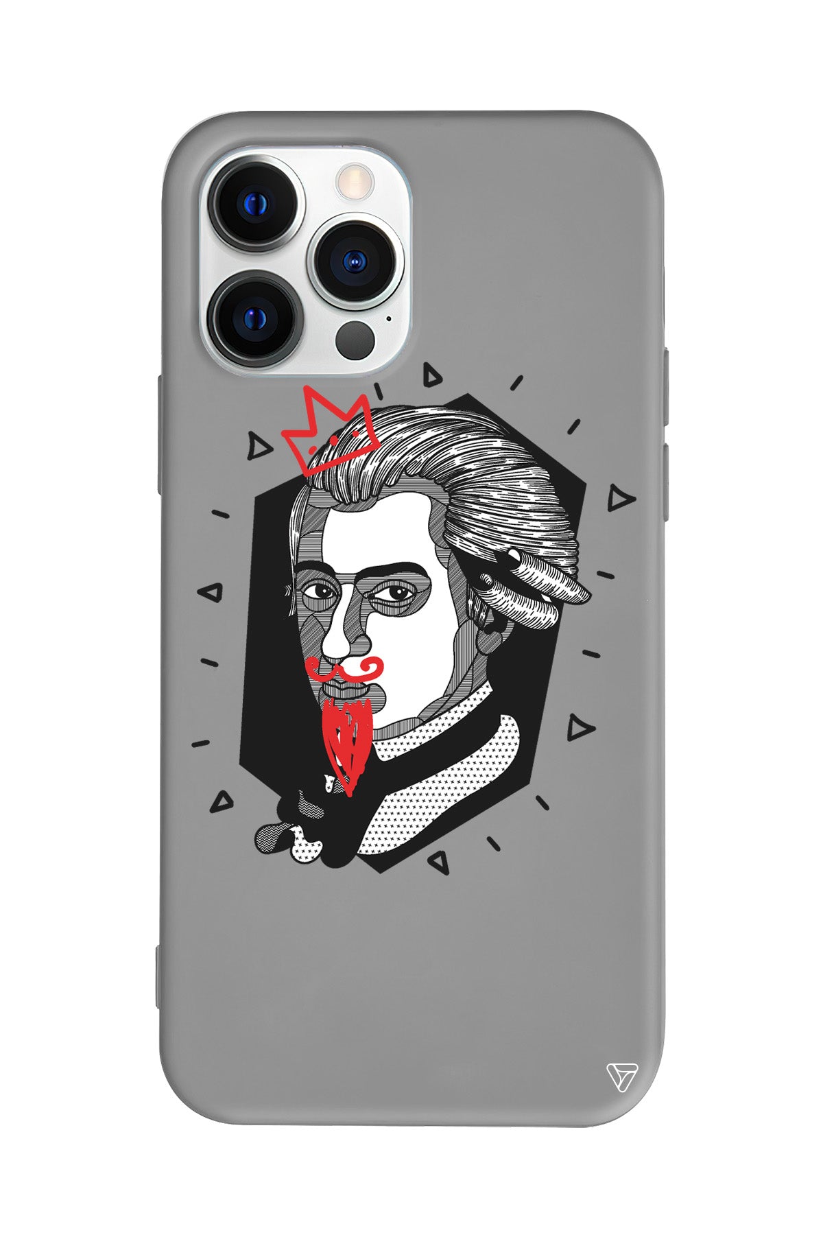 Amadeus Mozart Lansman Model İçi Kadife Silikon Telefon Kılıfı