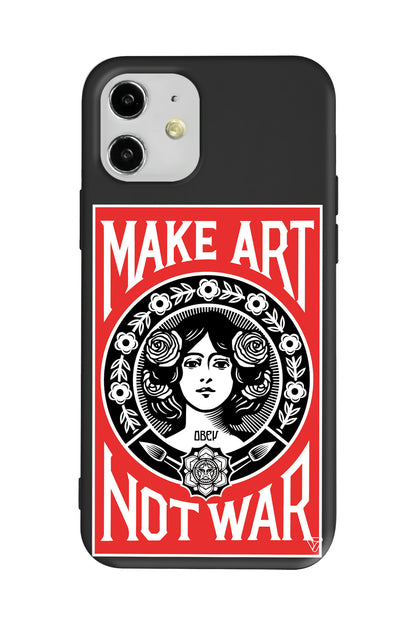 Obey Make Love Lansman Model İçi Kadife Silikon Telefon Kılıfı