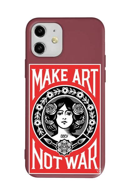 Obey Make Love Lansman Model İçi Kadife Silikon Telefon Kılıfı
