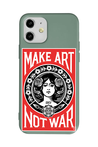 Obey Make Love Lansman Model İçi Kadife Silikon Telefon Kılıfı